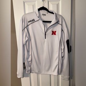PING Nebraska Golf 1/4 Zip-Size M